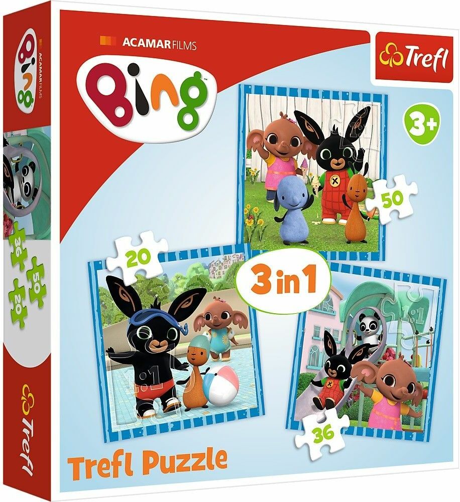 Trefl puzzle 3v1 Bing Zábava s přáteli