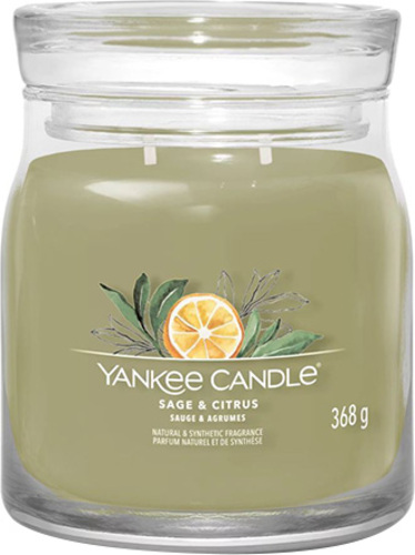 Yankee Candle Šalvěj a citrus Svíčka ve skleněné dóze , 368 g