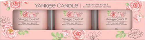 Yankee Candle, Čerstvě nařezané růže, Sada votivních svíček 3 x 37 g