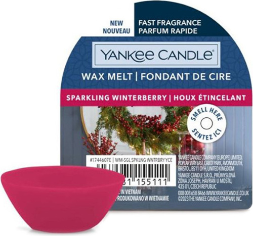 Yankee Candle, Jiskřivé zimní bobule, Vonný vosk 22 g