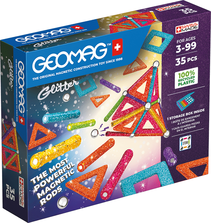 Geomag Glitter recyklováno 35 kusů