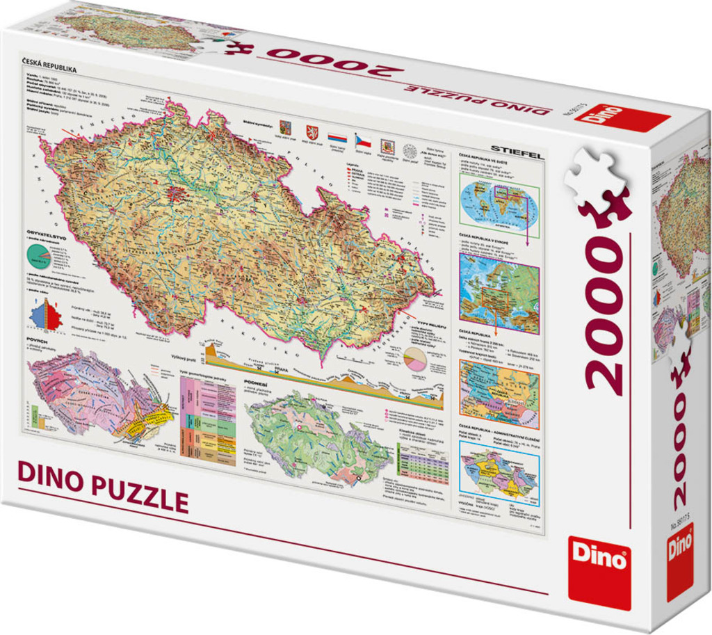 Dino MAPY ČESKÉ REPUBLIKY 2000 Puzzle