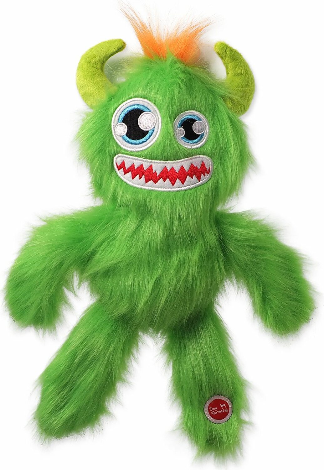 Hračka Dog Fantasy Monsters strašidlo pískací chlupaté zelené 35cm