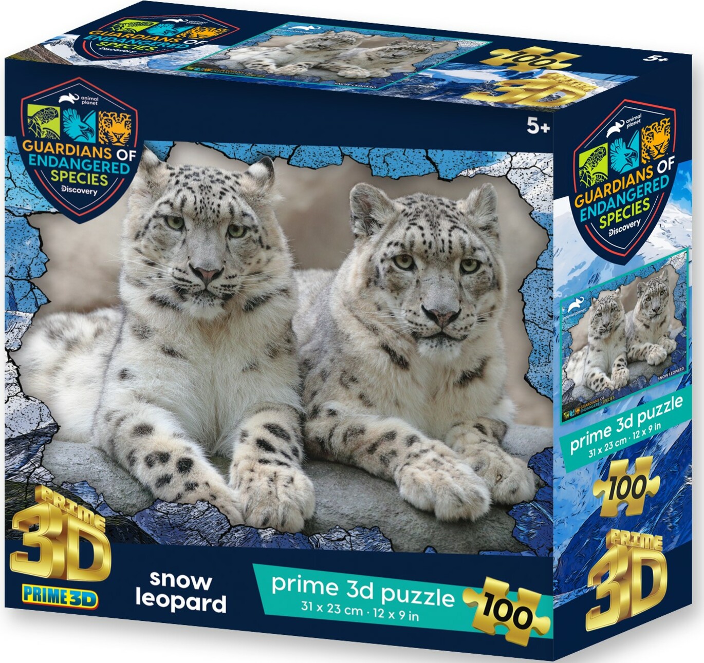 PRIME 3D PUZZLE - GES Sněžné leopardy 100 dílků