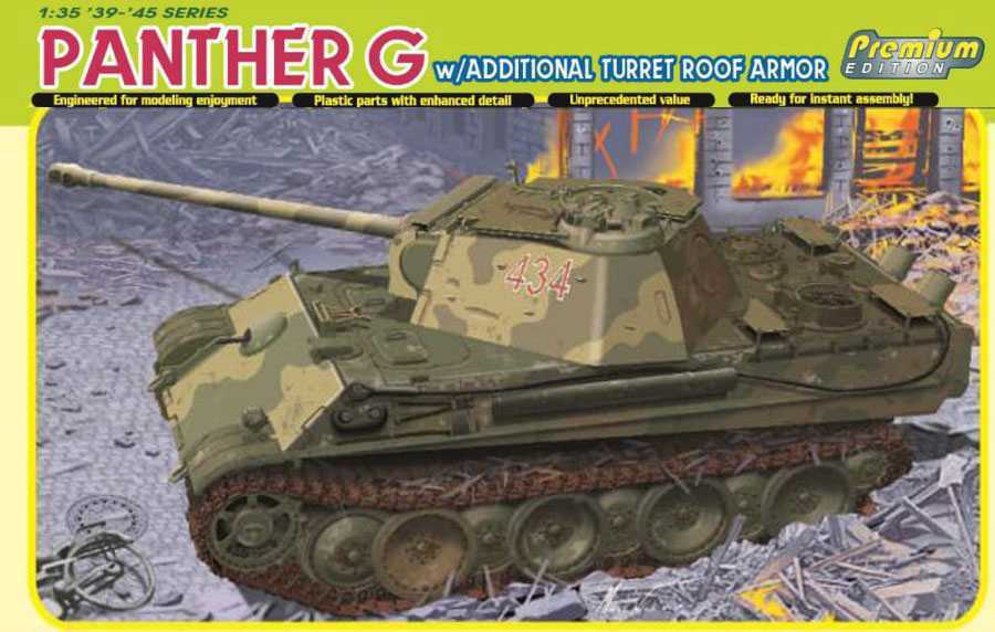 Model Kit tank 6913 - PANTHER G w/TURRET ROOF ARMOR (1:35)