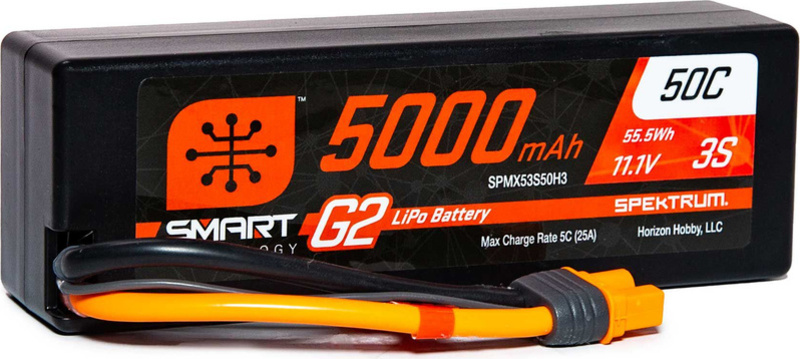 Spektrum Smart G2 LiPo 11.1V 5000mAh 50C HC IC3