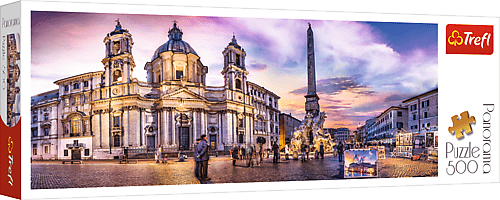 Trefl Panoramatické puzzle 500 - Piazza Navona, Řím