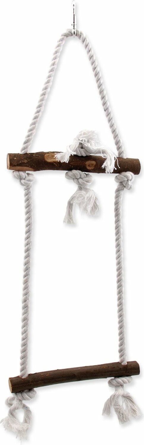 Hračka Bird Jewel závěsná dřevo a provaz 15x50cm