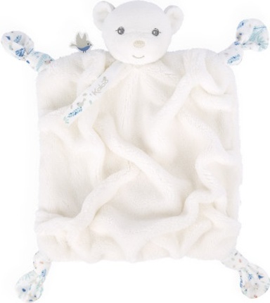 Plyšový medveď maznáčik Plume Doudou Bear Ivory Kaloo biely 20 cm pre bábätká v darčekovom balení od 0 mes