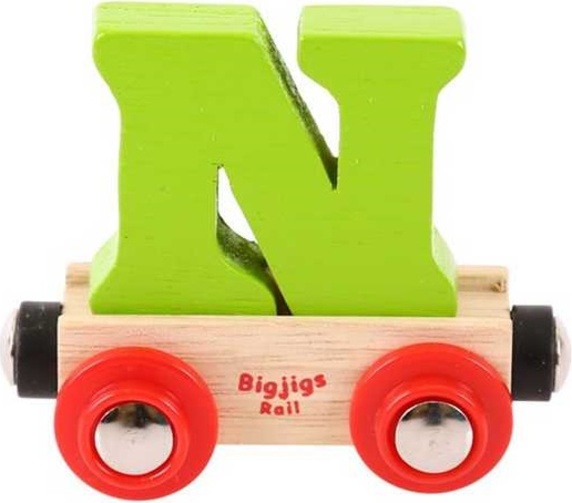 Bigjigs Rail Vagónik dřevěné vláčkodráhy - Písmeno N