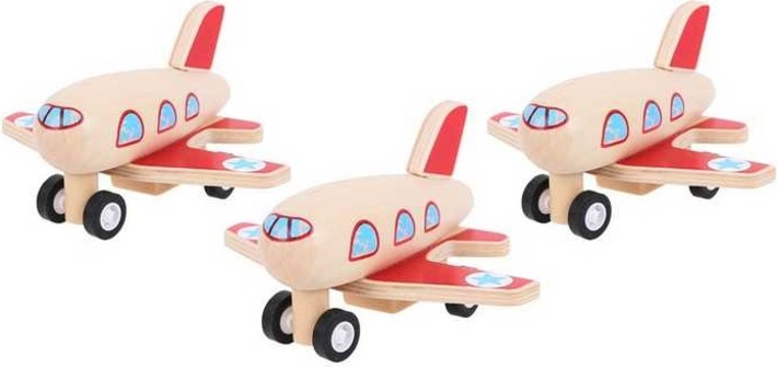 Bigjigs Toys Dřevěný natahovací letoun 1 ks