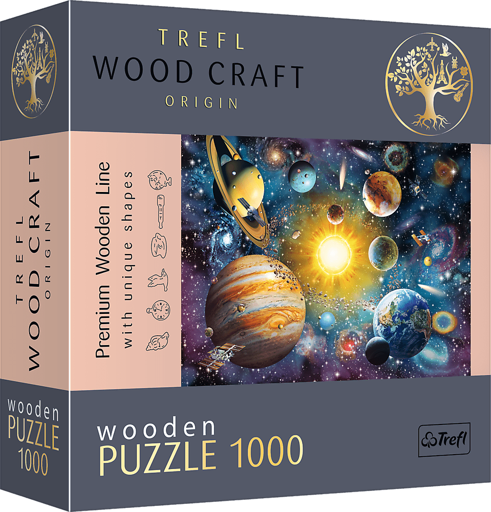 Trefl Dřevěné puzzle 1000 - Cesta napříč Sluneční soustavou
