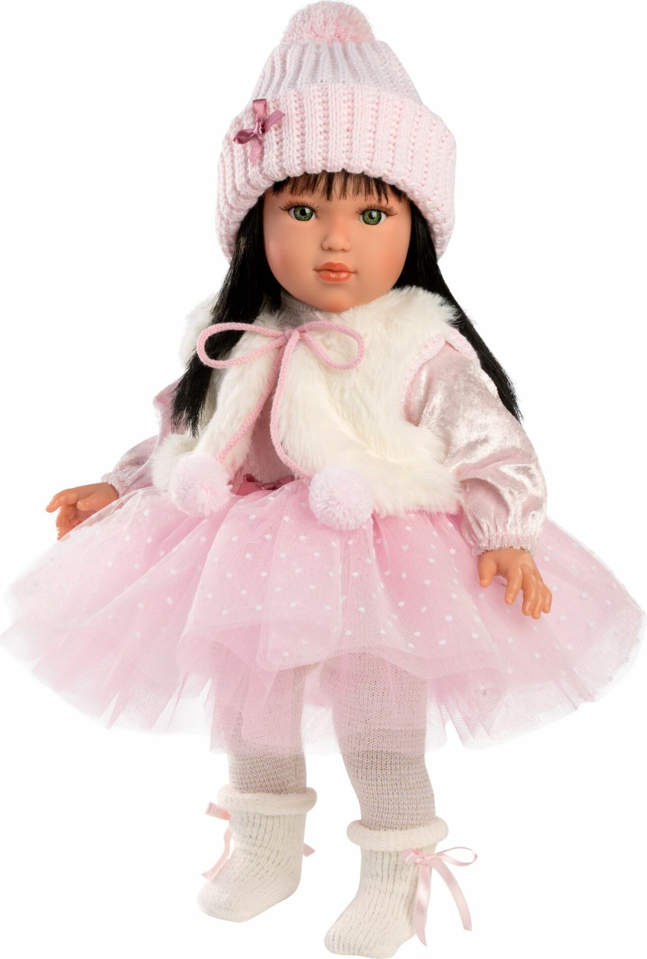 Llorens 54043 GRETA - realistická panenka s měkkým látkovým tělem - 40 cm