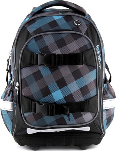 Školní batoh Target, modro-černé kostky