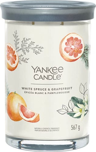 Yankee Candle Bílý smrk a grapefruit Svíčka ve skleněné dóze 567 g
