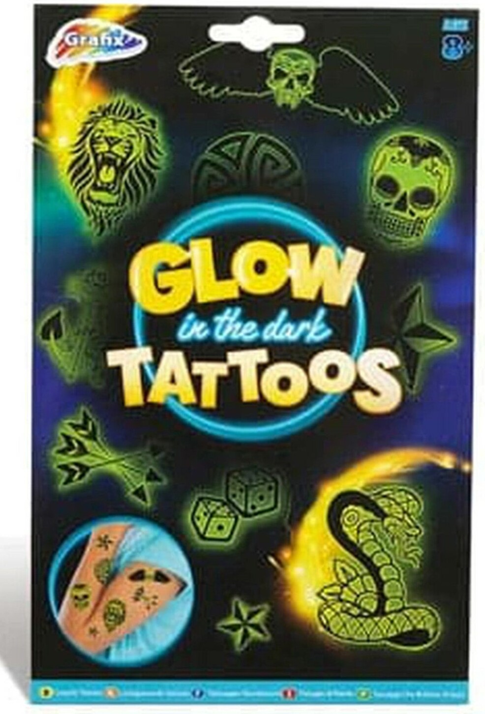 Glow tetování svítící ve tmě 2listy