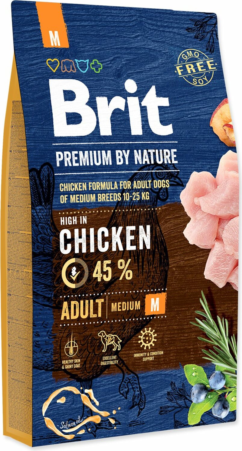 Krmivo Brit Premium by Nature Adult M 8kg