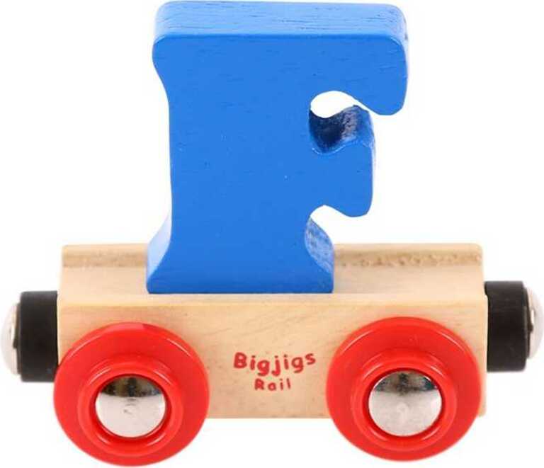 Bigjigs Rail Vagónik dřevěné vláčkodráhy - Písmeno F