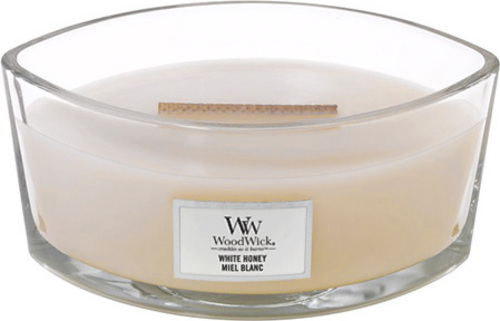 WoodWick, Bílý med, Dekorativní svíčka ve váze 453,6 g