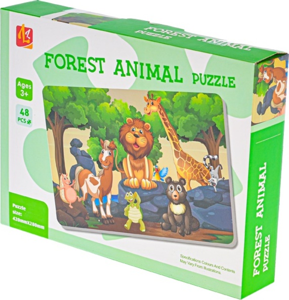Puzzle dětské 42x28cm Zvířátka 48 dílků