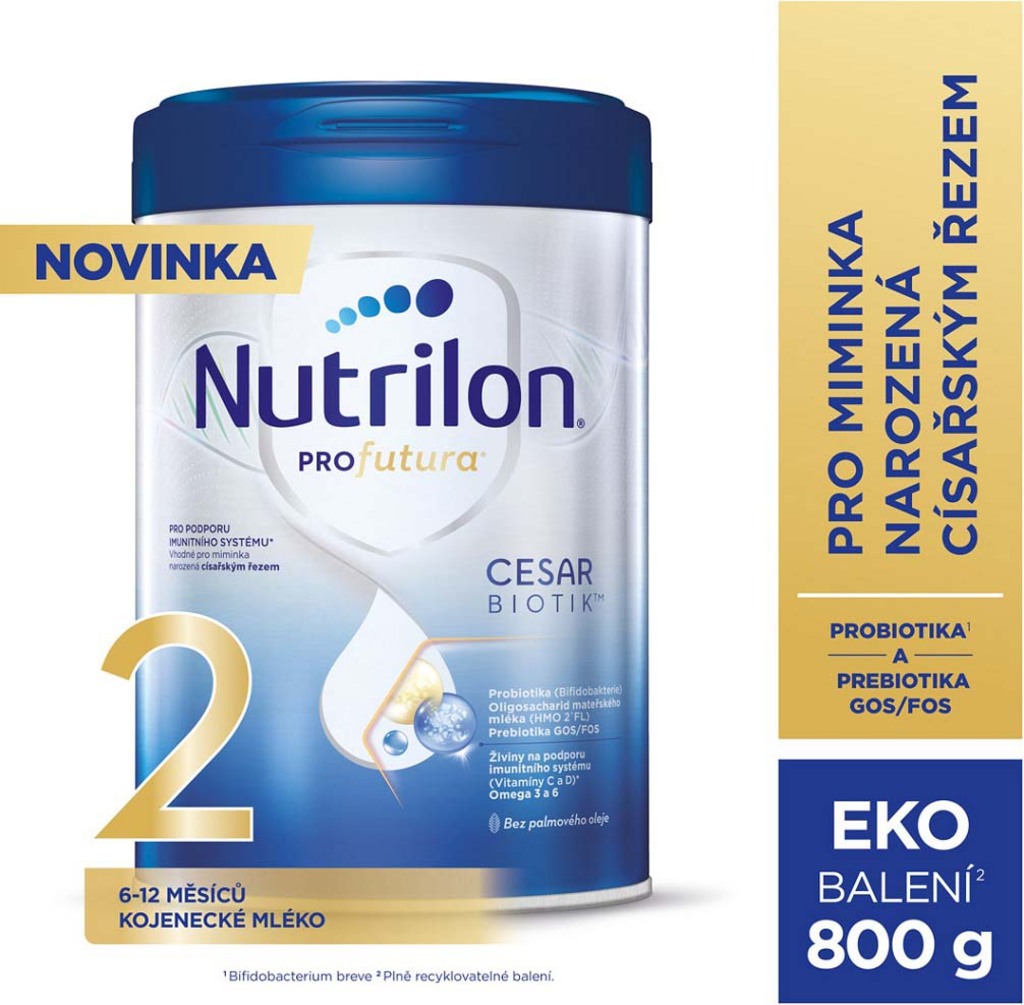 NUTRILON Profutura CESARBIOTIK 2 pokračovací kojenecké mléko 800 g