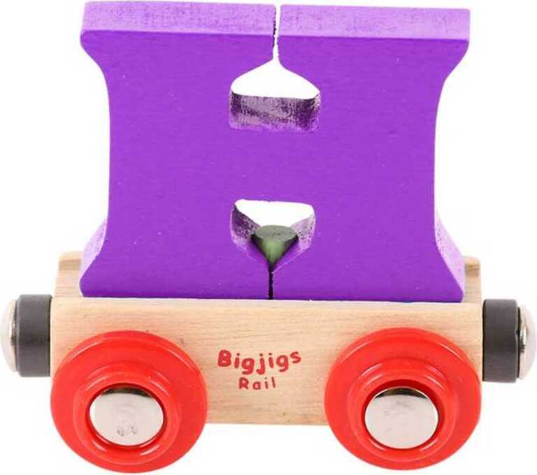 Bigjigs Rail Vagónik dřevěné vláčkodráhy - Písmeno H
