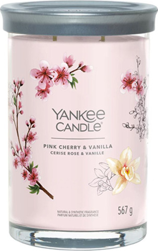 Yankee Candle, Růžové třešně a vanilka, Svíčka ve skleněném válci 567 g