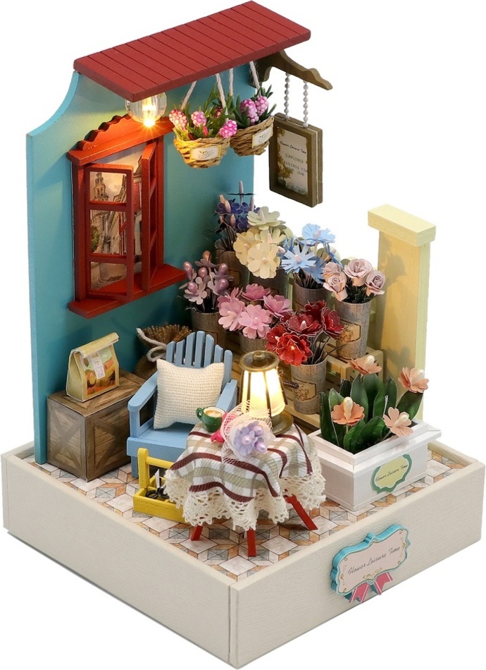 Miniatura domku Pokoj květinového odpočinku