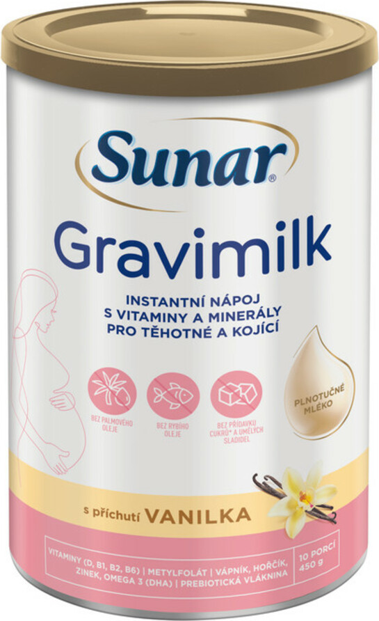 SUNAR Gravimilk s příchutí vanilka 450g