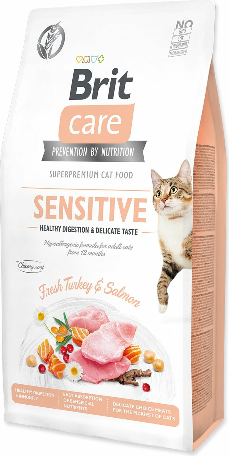 Krmivo Brit Care Cat Grain-Free sensitive Healthy Digestion & Delicate Taste 7kg