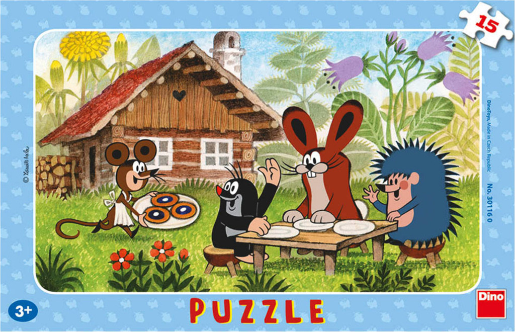 Dino KRTEK NA NÁVŠTĚVĚ 15 deskové Puzzle