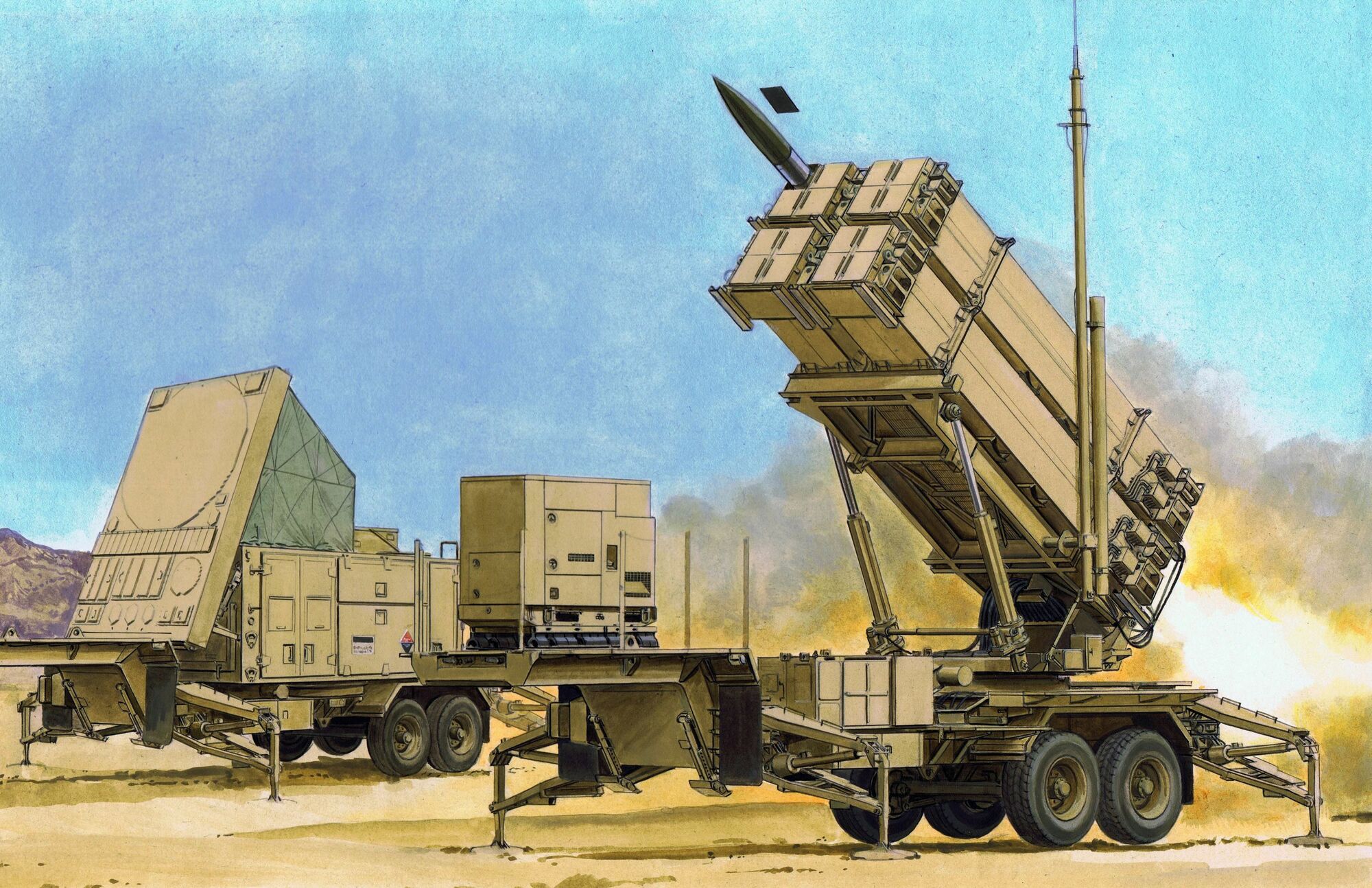 Model Kit military 3563 - MIM-104F PATRIOT SURFACE-TO-AIR MISSILE (SAM) SYSTEM (PAC-3) (1: