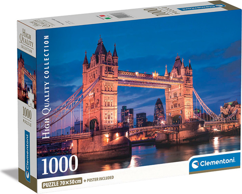 Clementoni - Puzzle 1000 Tower bridge v noci