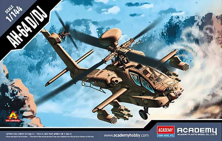 Model Kit vrtulník 12625 - AH-64D/DJ (1:144)
