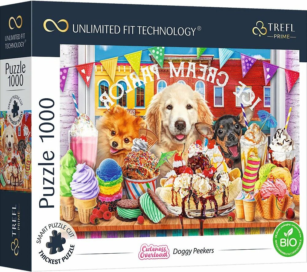 Trefl Prime puzzle 1000 UFT - Nálož roztomilosti: Psí slídiči