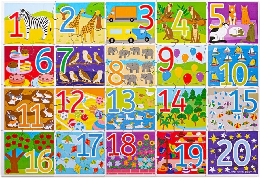 Bigjigs Toys Podlahové puzzle počítání 20 dílků