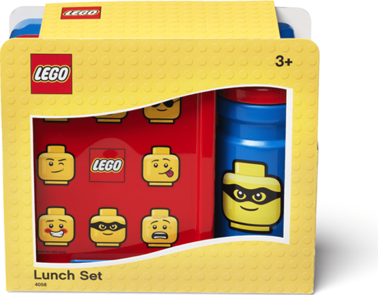 LEGO® ICONIC Classic svačinový set (láhev a box) - červená / modrá