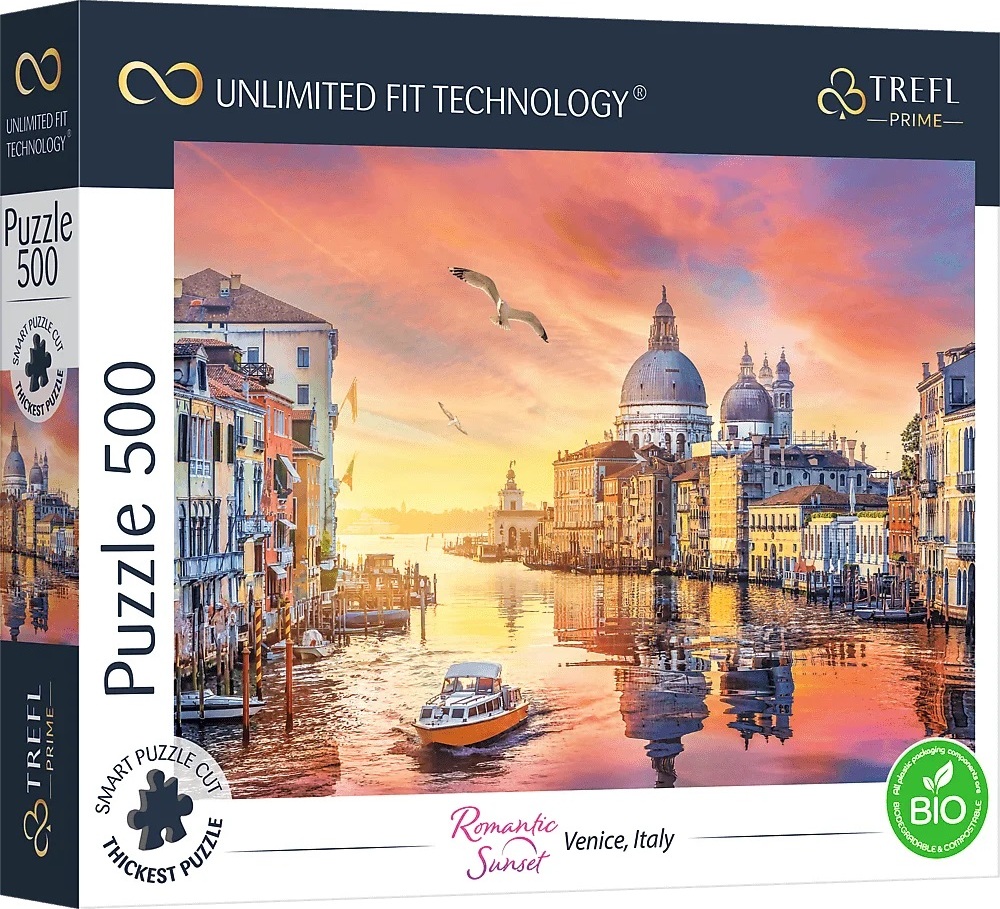 Trefl Prime puzzle 500 UFT - Romantický západ slunce: Benátky, Itálie