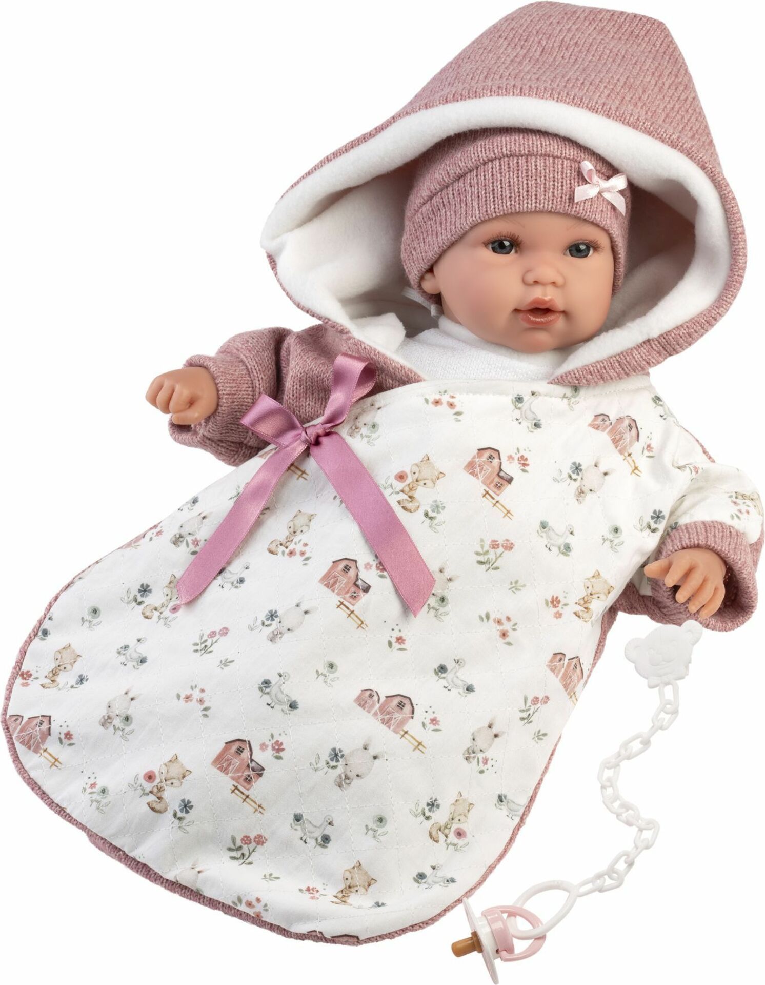Llorens 63650 NEW BORN - realistická bábika bábätko so zvukmi a mäkkým látkovým telom - 36