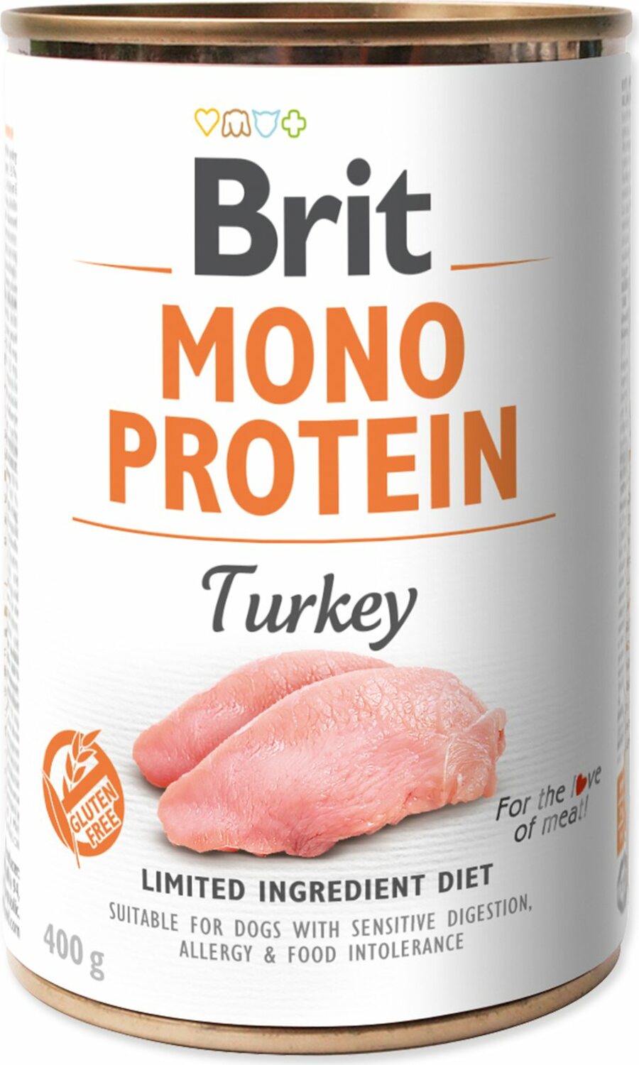 Konzerva Brit Mono protein krůta 400g