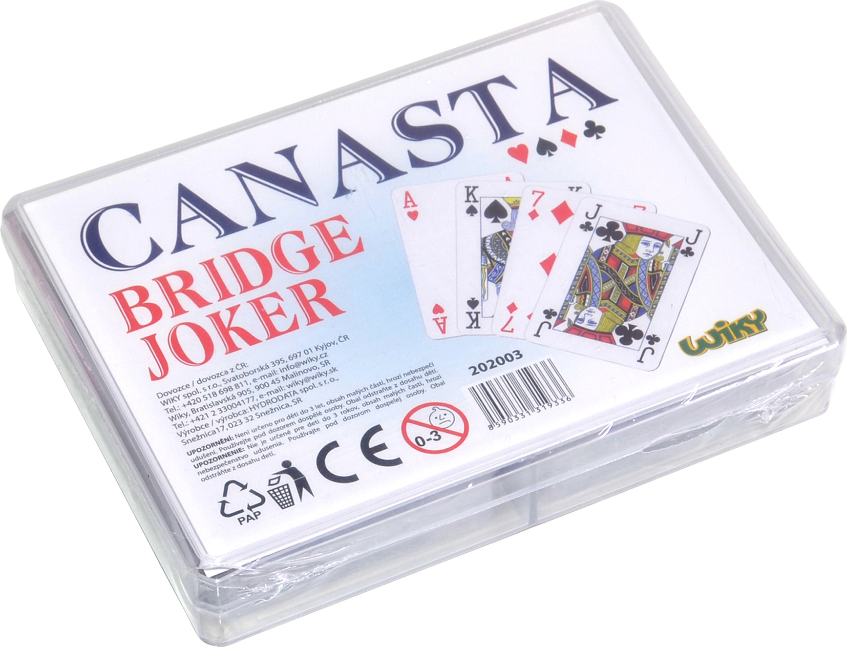 WIKY - Canasta kártyák - műanyag. doboz