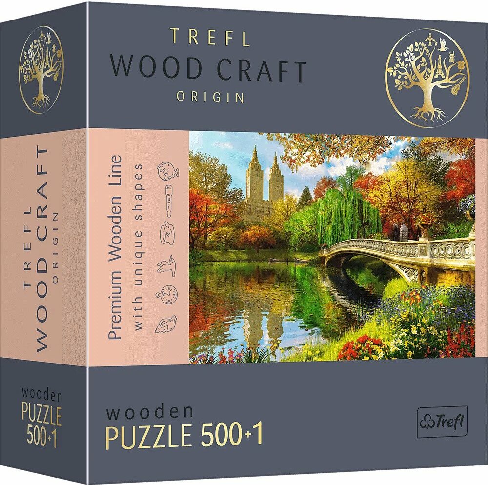 Trefl Dřevěné puzzle 501 - Central Park, Manhattan, New York