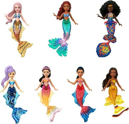 Mattel Tlum sada 7ks malých panenek: malá mořská víla a sestřičky