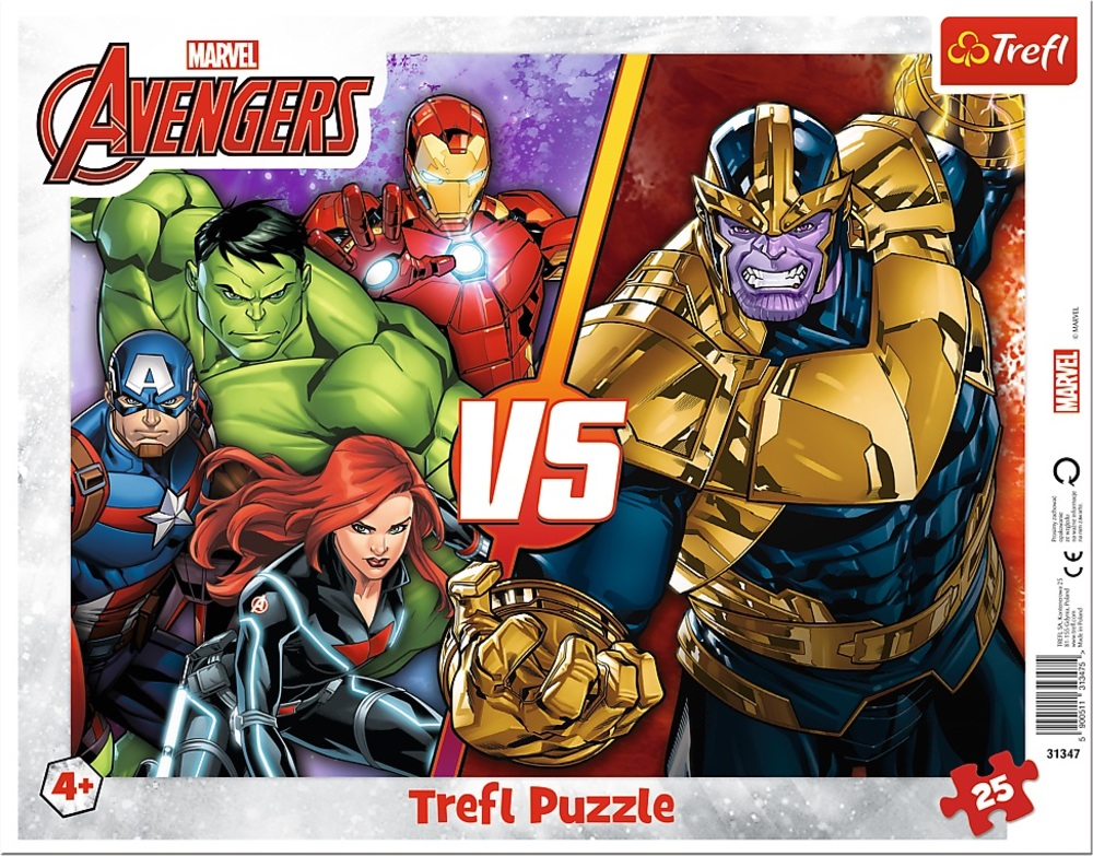 Trefl Puzzle Rámečkové 25 - Neporazitelný tým Avengerů / Disney Marvel The Avengers