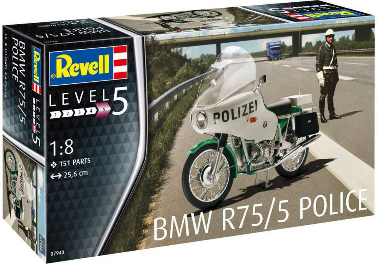 Plastic modelky motorka 07940 - BMW R75 / 5 Police (1: 8)