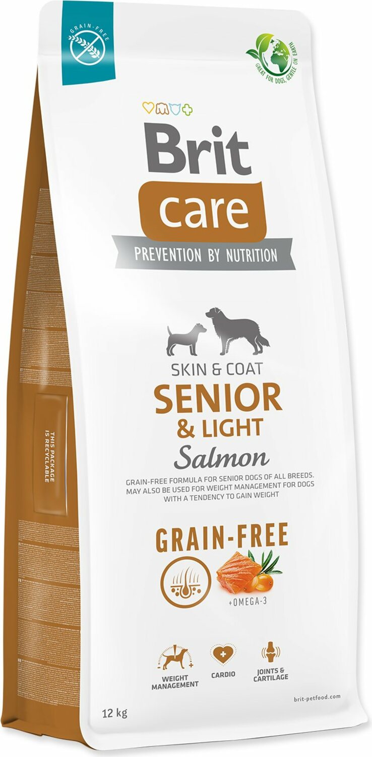 Krmivo Brit Care Dog Grain-free senior & Light Salmon 12kg