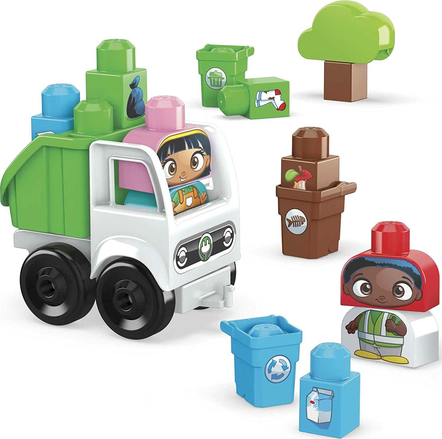 Mattel Mega bloks zelené město oddíl třídění a recyklace HDL06