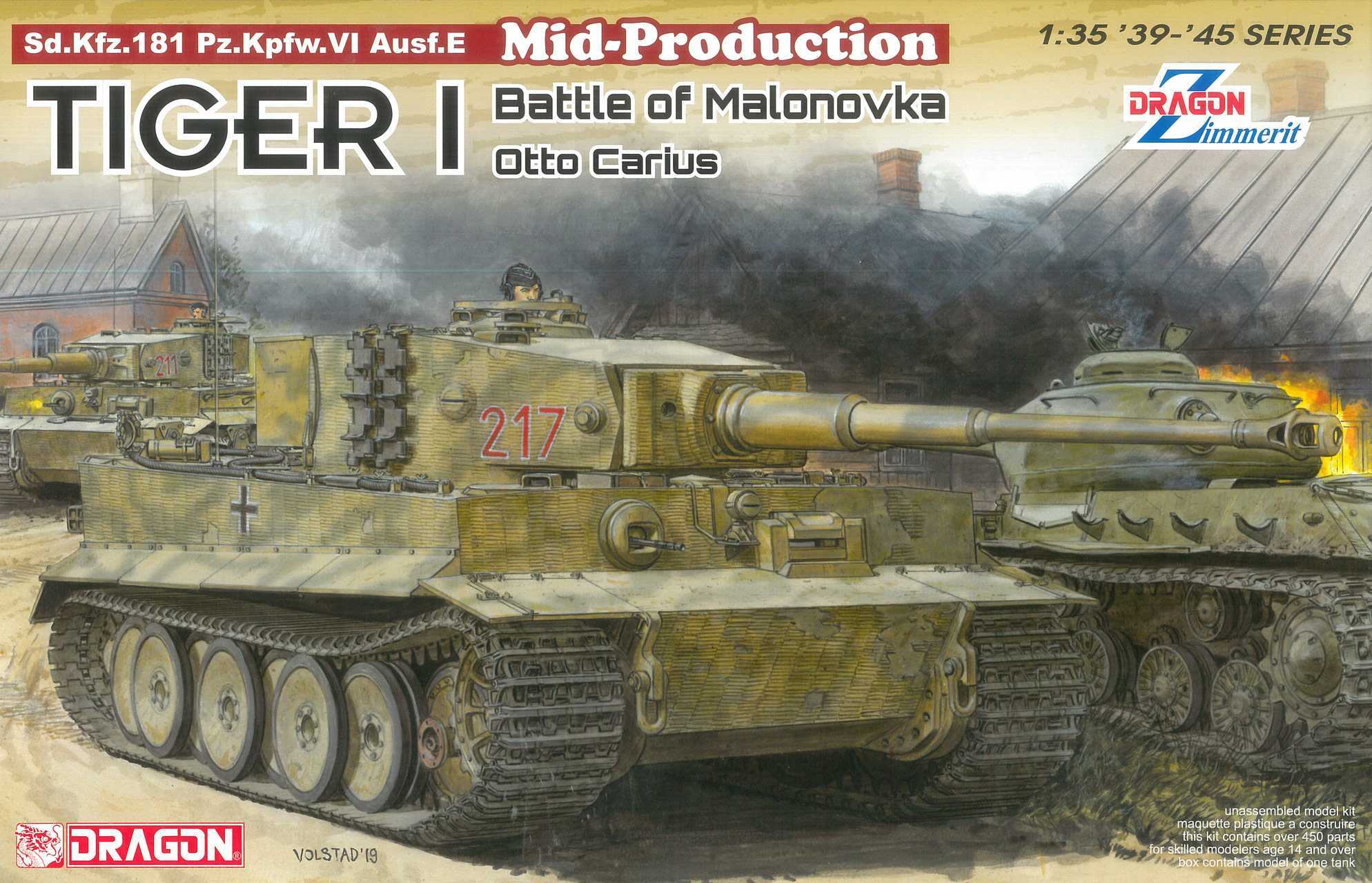 Model Kit tank 6888 - Tiger I Mid-Production w/Zimmerit Otto Carius (Battle of Malinava Vi