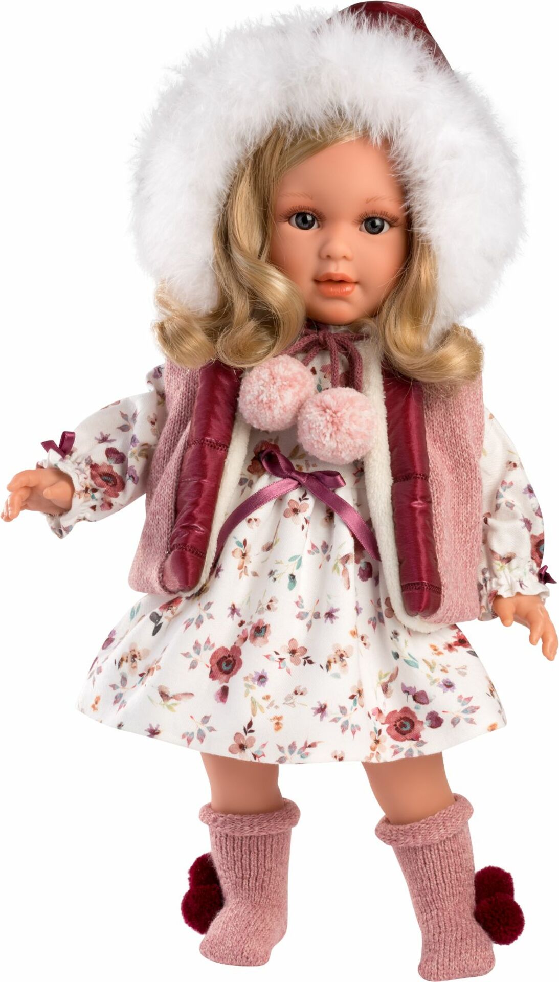 Llorens 54037 LUCIA - realistická panenka s měkkým látkovým tělem - 40 cm