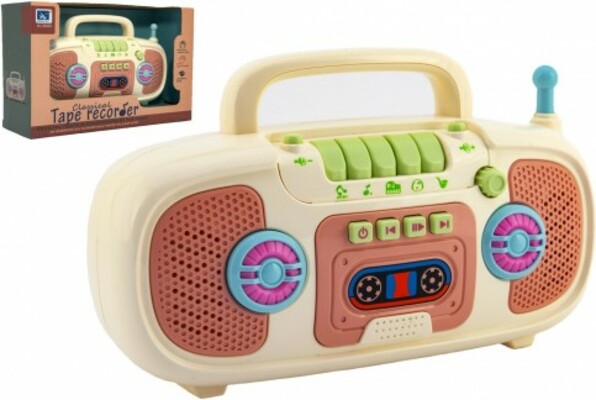 Rádio dětský plast na baterie se zvukem se světlem